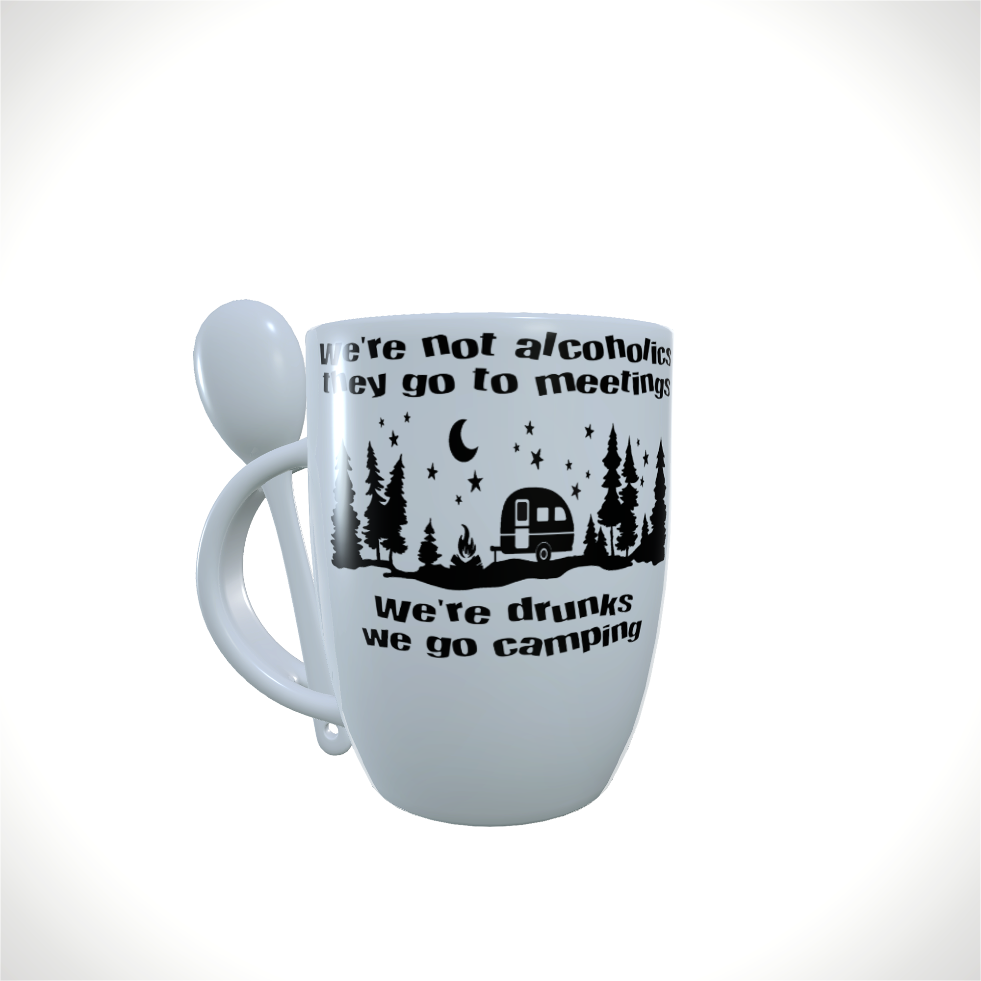 Caravan Mug and Spoon Set, Funny Caravan Mug, Hot Chocolate Mug,